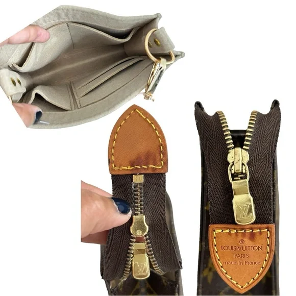 Vintage LOUIS VUITTON Monogram Toiletry 19 Pouch Clutch Bag Brown Authentic - Picture 11 of 17